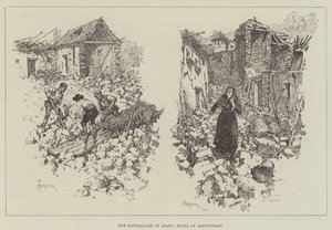 O terremoto na Espanha, ruínas de Albuñuelas